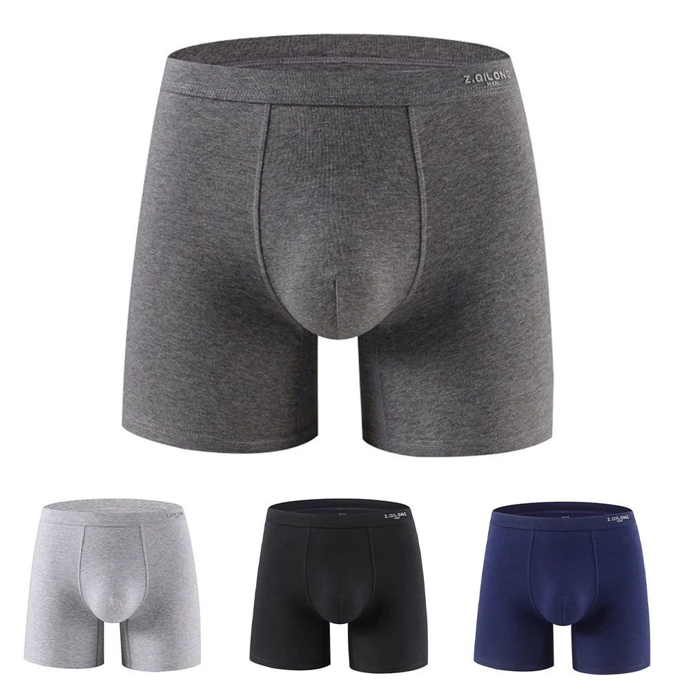 

Long Leg Underpants Running Boxers For Running For Sports Use 90 Cotton Fabric Classic Style Design For Everyday Use