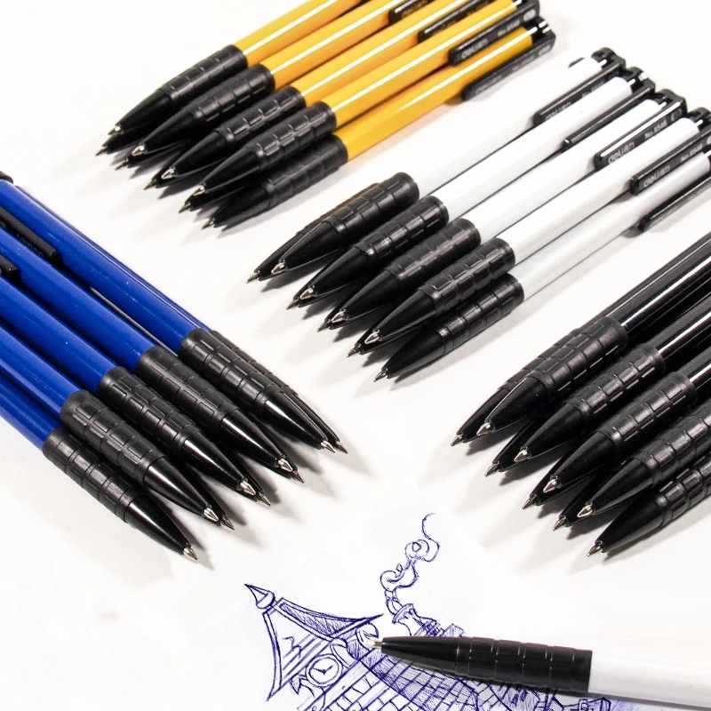 Deli 1 PC Ball Point Pen 0.7mm Blue Ink Random Color Soft Grip Office School Stationery 6546