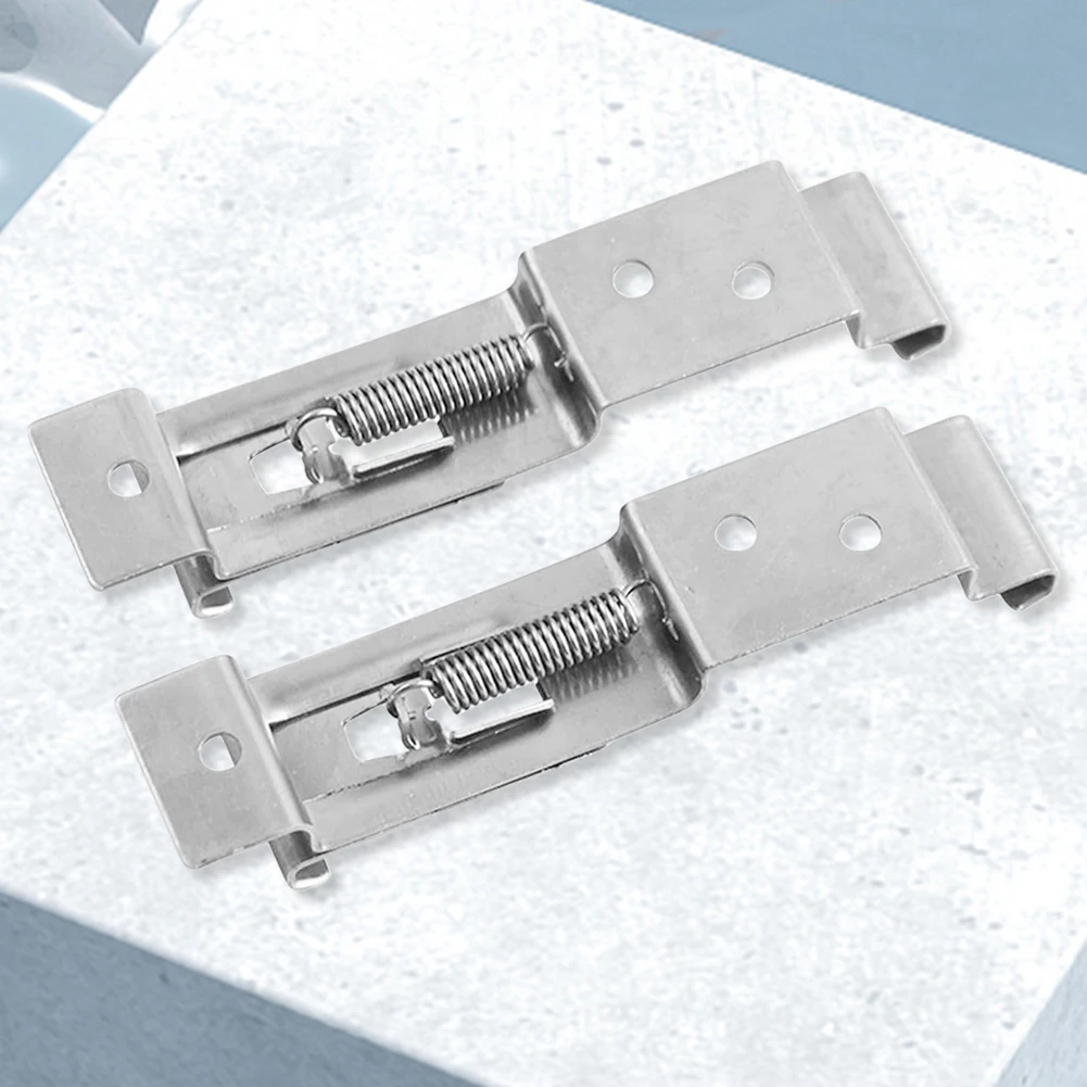 2 قطعة لوحة ترخيص السيارة قوس مستطيلة مقطورة رقم لوحة حامل مقاطع الربيع تحميل رقم لوحة المشابك الفولاذ المقاوم للصدأ