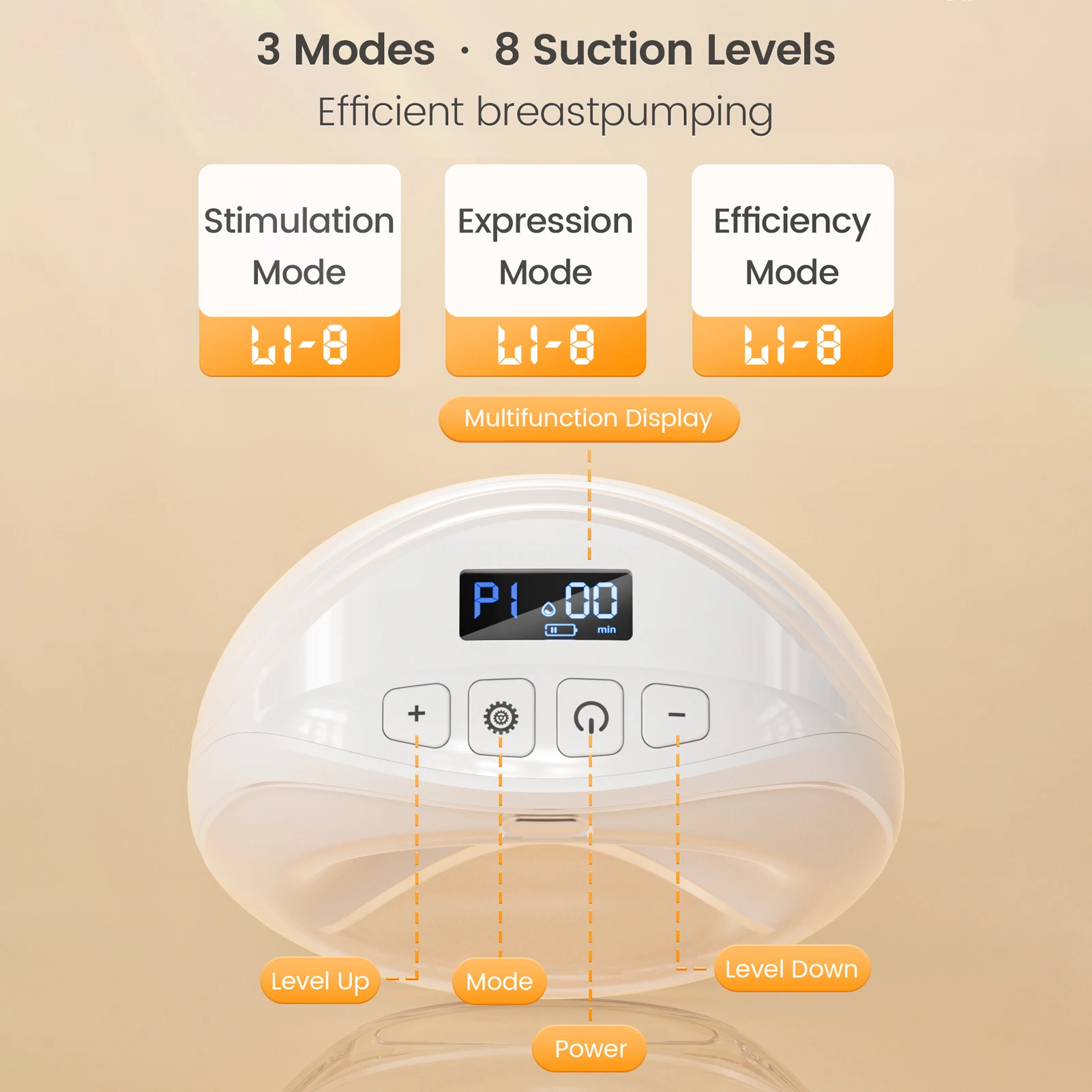 Tire-lait électrique portable sans fil en matériau Tritan, extracteur de lait silencieux, sans BPA, 2 pièces