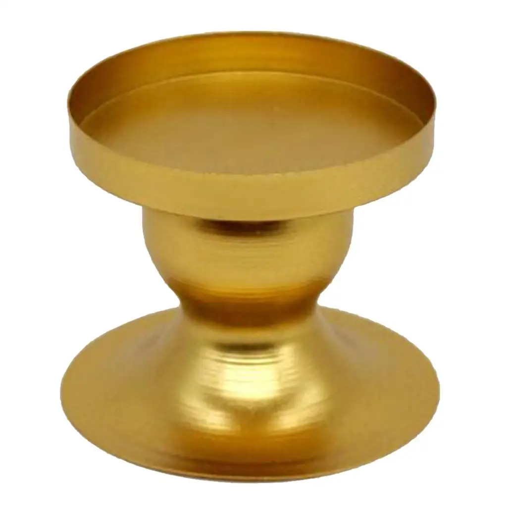 Metal Pillar Candle Holder Candlestick Stand Tray Centerpieces Church Home Party Wedding Decor