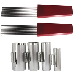 Guiro Scraper Portable Equipped with 11 Steel Rods Percussion Instrument for Adults Kids Party Supplies KTV Activities Concerts