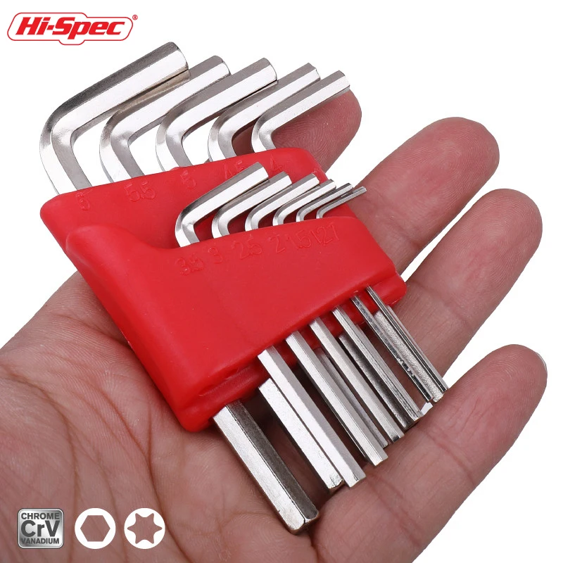 Jeu de clés Allen métriques, 5/8/11 pièces, avec clés en L, conception à bras court pour un Transport facile, parfait pour les réparations domestiques et automobiles