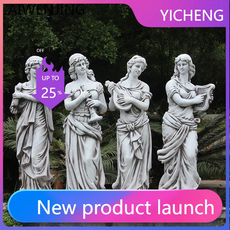 LYY  European Style Sculpture Four Seasons Lady Statue Fiberglass Restaurant Courtyard Entrance Decoration Ornament