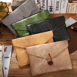 1 Pc Vintage Thin Dupont Paper Waterproof Large Capacity Storage Bag Creative DIY Journal Student Supplies Stationery