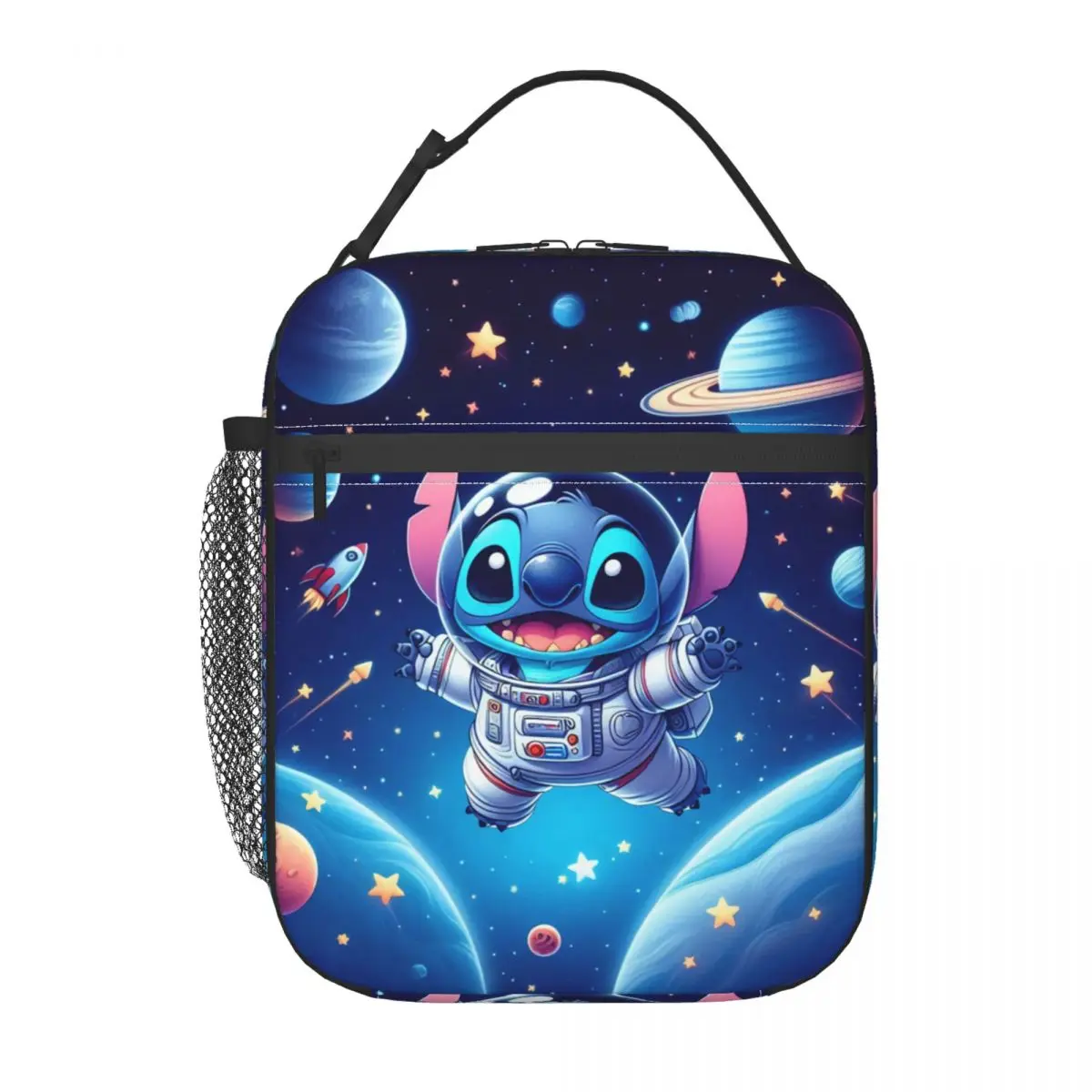 

Custom Stitch Anime Galaxy Planet Lunch Bag Cooler Thermal Insulated Lunch Box for Children School Food Portable Tote Bags