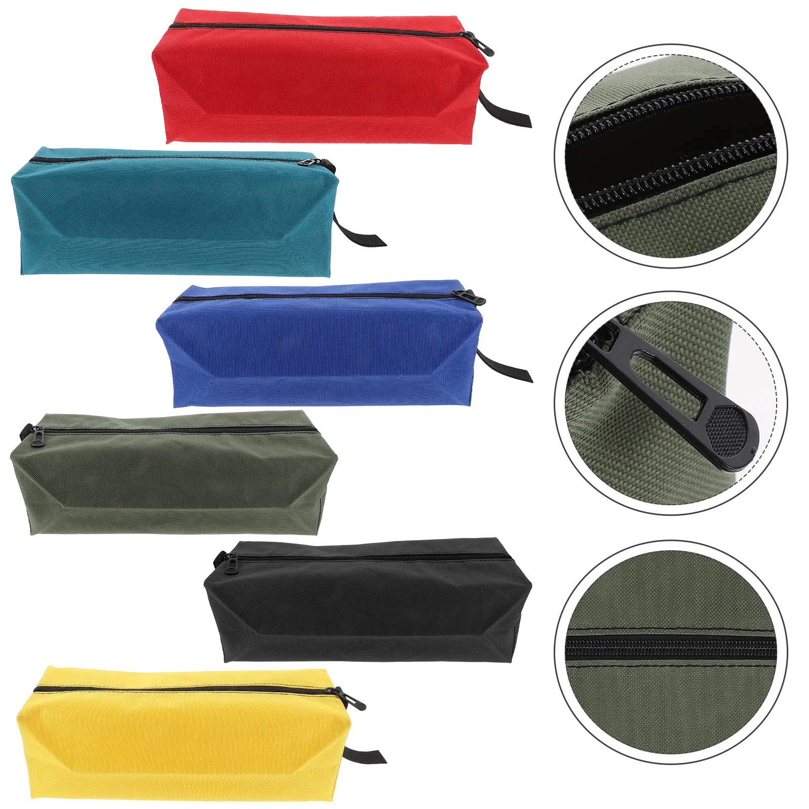 

6pcs Tool Bags 600d Oxford Cloth Small Pouch Multi-pocket Organizer Portable Zipper Pouch Toolkit Storage Bag