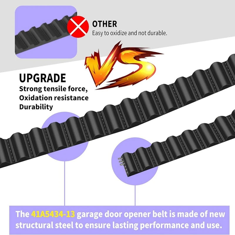 Drive Belt 41A5434-13A For 8Ft Chamberlain Craftsman Garage Door Opener Belt Assembly, Fits 41A5434-13,041A5434-13