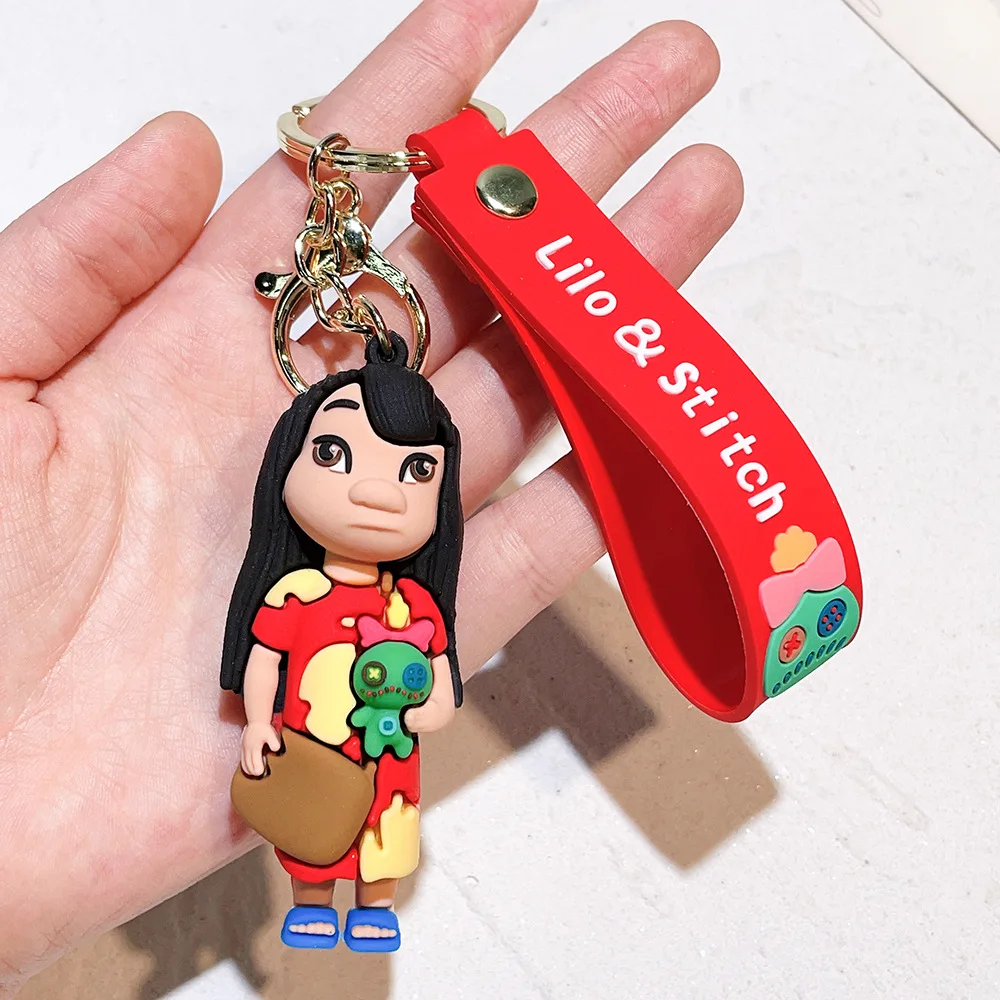 Cartoon Stevie Keychain Doll Soft Rubber Shi Dizai Keychain Pendant Disney Lilo Pelekai Small Commodity Wenchuang Small Gifts