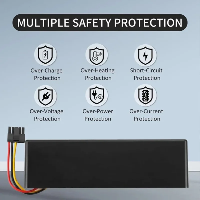 

6800mAh 14.4V Battery Pack Replacement for Xiaomi Pro P 2S Mijia STYTJ02YM Wyze 200S Conga 3890 Vacuum Cleaner Models