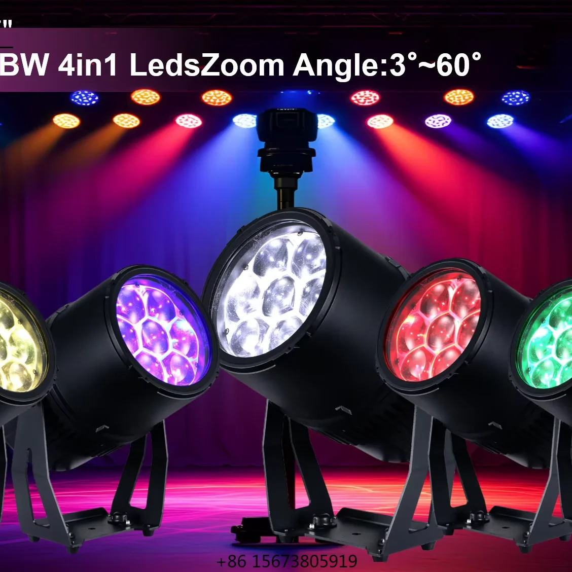 

Светодиодный прожектор Phantom 7--7X40W RGBW 4-в-1 с зумом