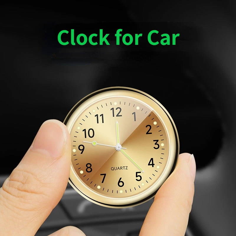 

Car Dashboard Clock Night Light High Precision Electronic Quartz Clock Ornament with Dual Flash Sticker for Luxury Cars
