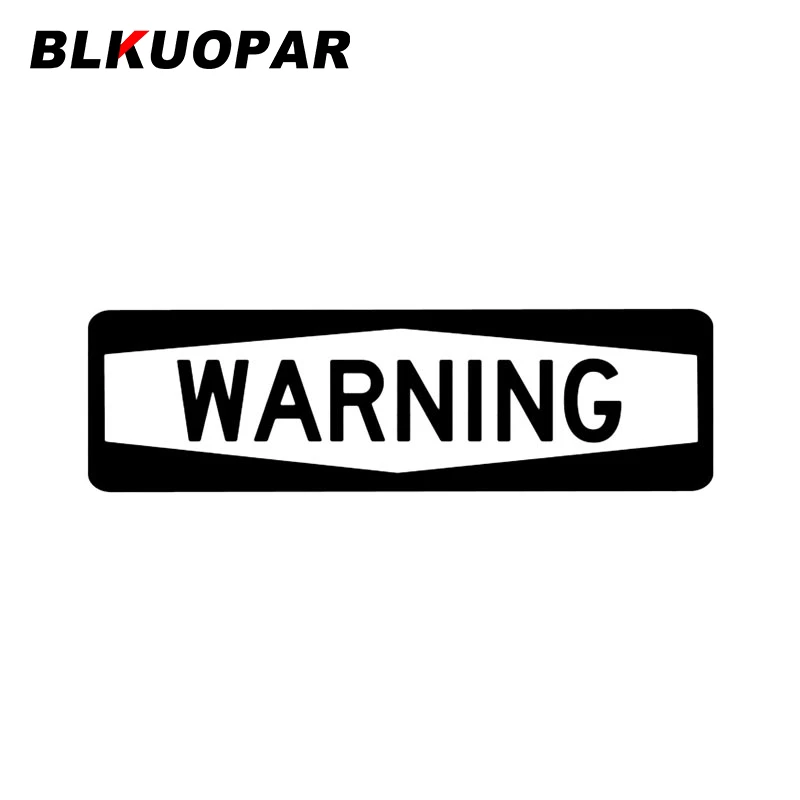 BLKUOPAR Warning Sign Plate Silhouette Car Sticker Occlusion Scratch Decal Waterproof Die Cut Windows Trunk Windshield Car Lable