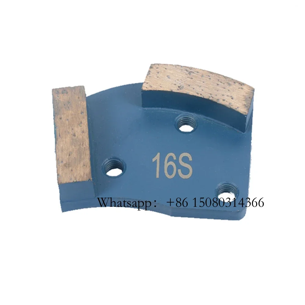Three M6 Screw Holes Blastrac Grinding Plates Metal Bond Abrasive Floor Tools Diamond Pads With Two Segments 12PC