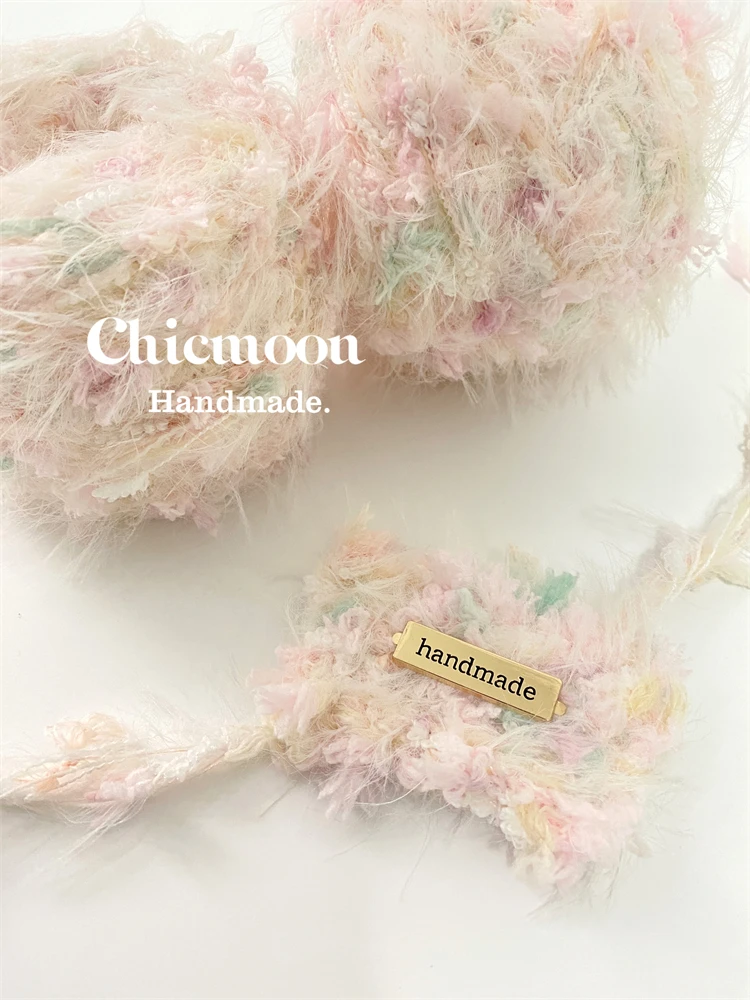 

[Chicmoon] Pink Mist Orchid | DIY's Characteristic Hand-mixed Wool Ball, Crochet Woven Bag Card Cover