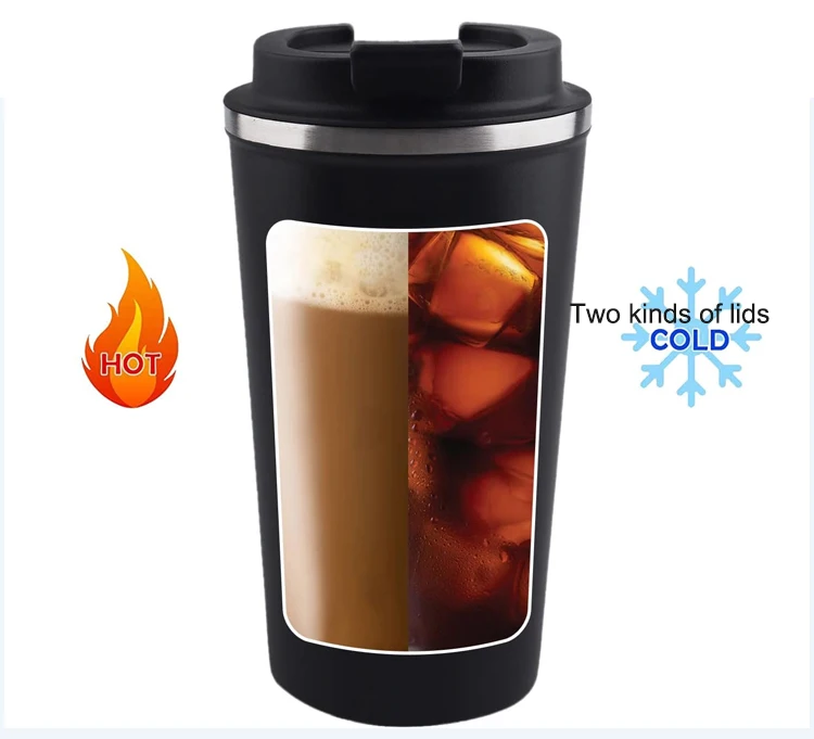 Custom Portable 17oz Double Wall Vacuum Stainless Steel Warm Winter Coffee Mug Digital Thermos with Light Emitting Diode