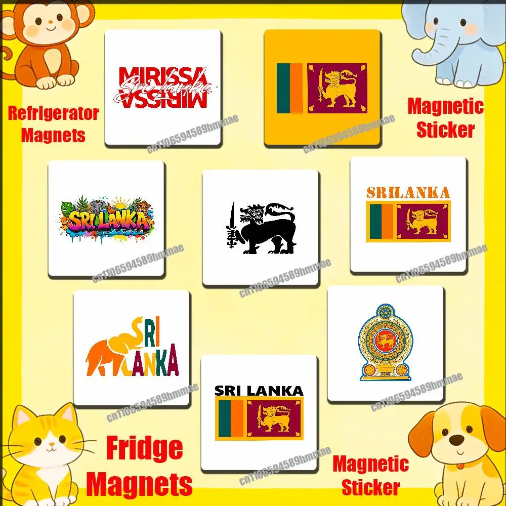 

For Mirissa Sri Lanka Flag Fridge Freezer Refrigerator Magnets Kitchen Metal Cabinet Magnetic Sticker Card