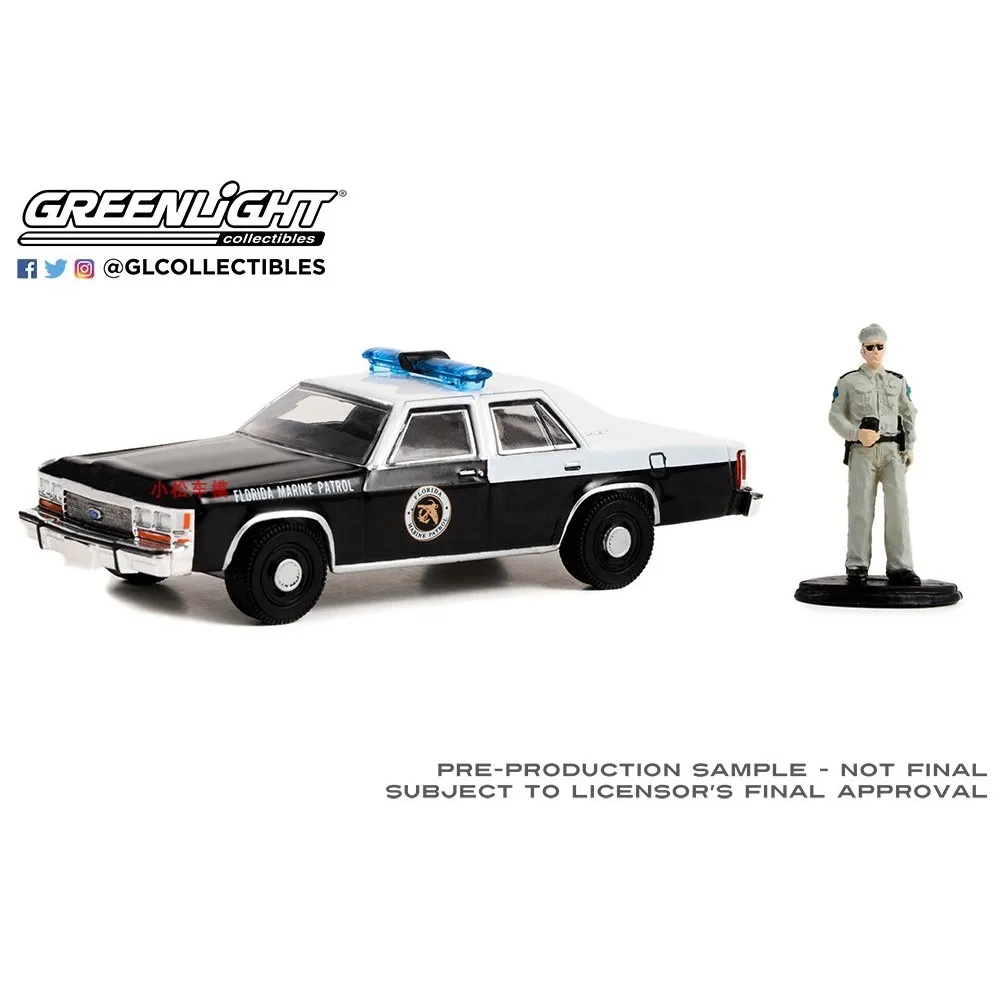 

1：64 1990 Ford Crown Victoria LTD - Florida Maritime Patrol and Police Officer Advanced Car Model Collectibles