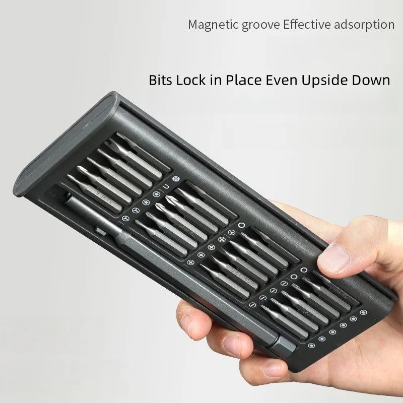 24 in 1 Magnetic Aluminum Handle Precision Driver Set Repair Tool Kit for Phones Watches Glasses PCs