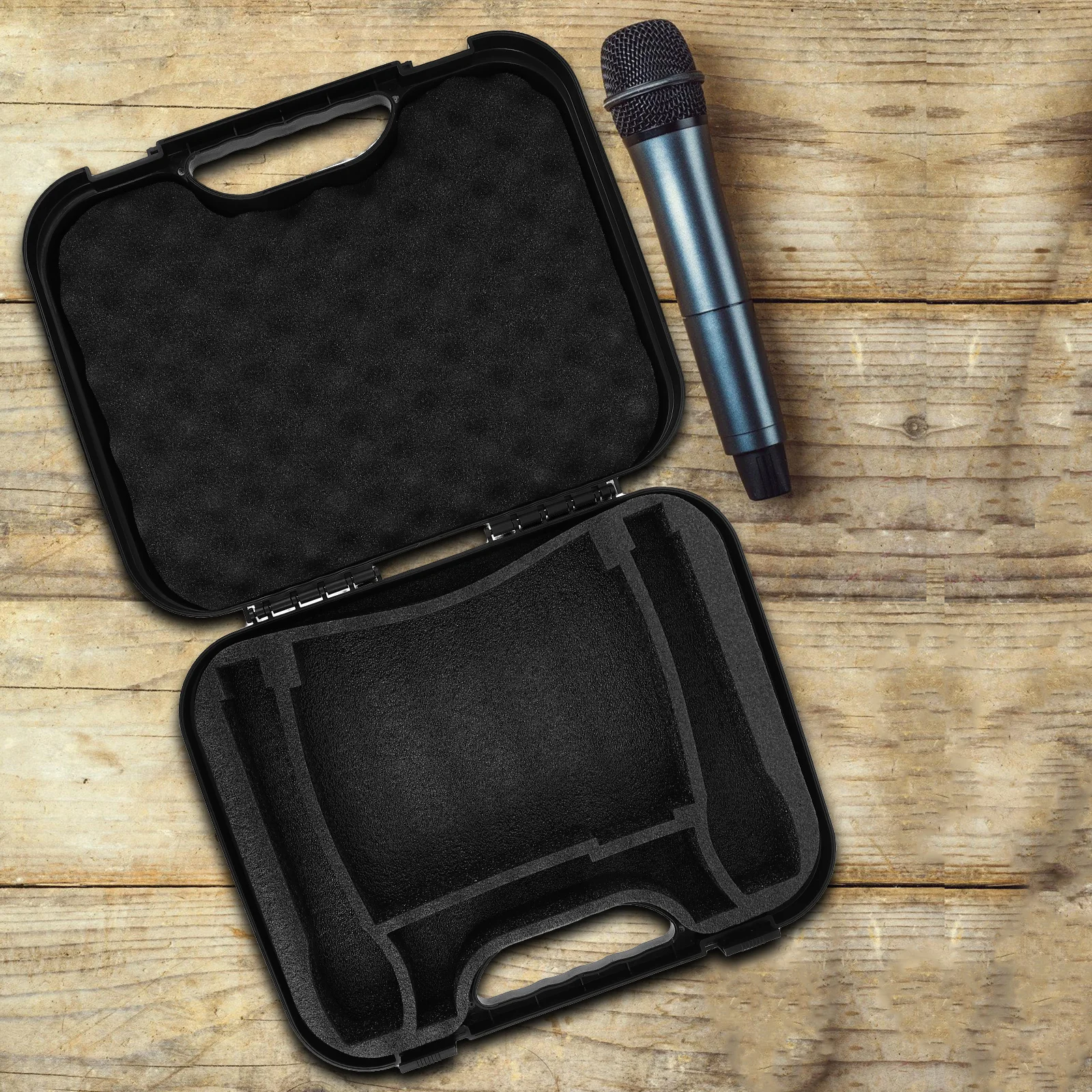Portable Microphone Hard Carrying Case for Condenser Mic Audio Accessories Shockproof Storage Box for Recording Environment