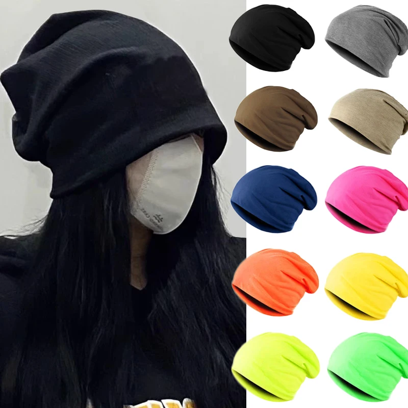 Hip-hop Beanies Hat for Women Men Stretch Slouchy Outdoor Skull Cap Suitable for Spring Autumn Winter Skullies Beanie Caps