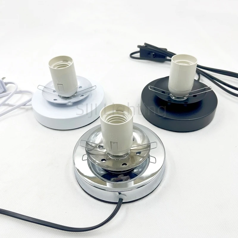 

E27 Основание лампы Аксессуары для настольной лампы Стеклянный абажур Шарик из ротанга Абажур Железная настольная лампа Металлический цоколь лампы Осветительные аксессуары