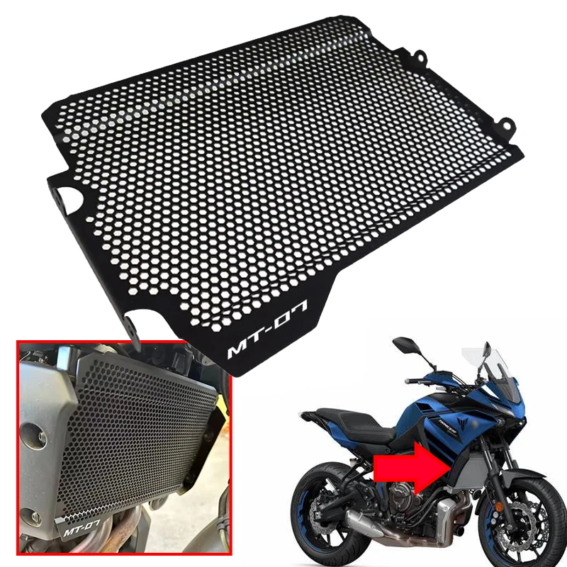 

Motorcycle Accessories CNC Radiator Grille Guard Cover Oil Cooler Protector Fit For Yamaha MT-07 FZ-07 MT07 MT FZ 07 2011-2023