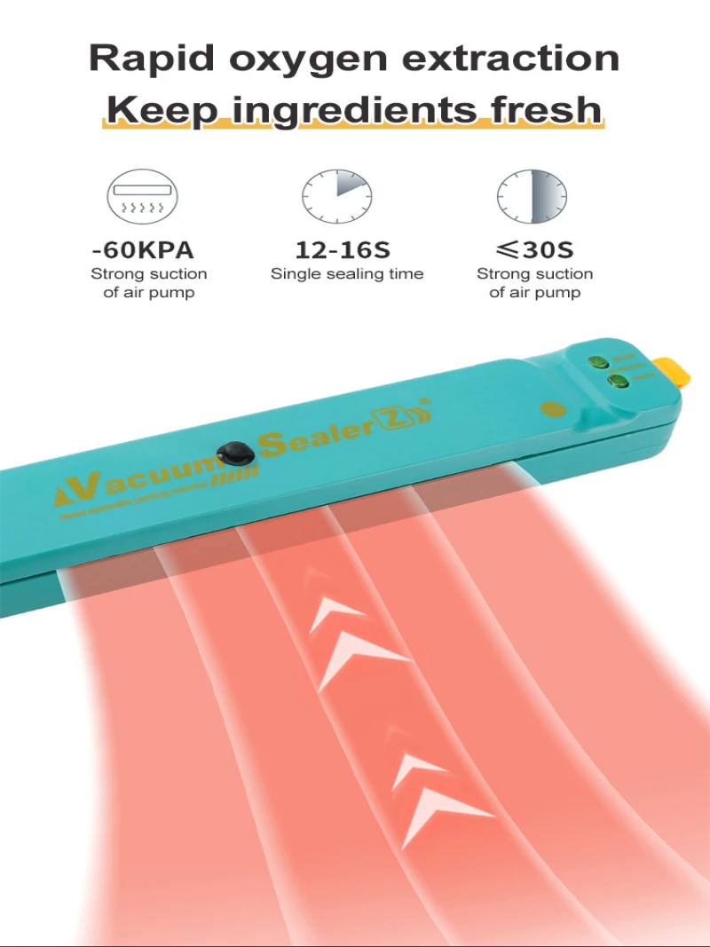 Miniature DryWet Sealing Machine Portable Automatic Sealing Machine Snack Preservation Home