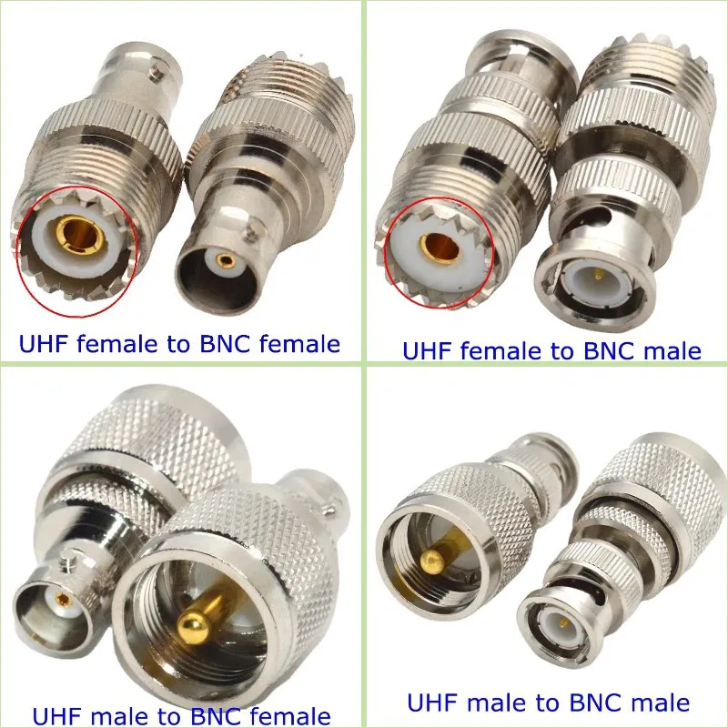 SO239 PL259 UHF 수 암-BNC 수 암 커넥터, Q9 BNC-UHF PL259 SO239 직각 동축 빠른 배송 구리, 1 개 