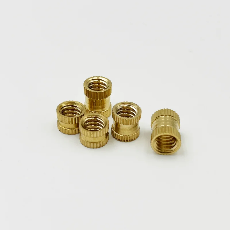 1/4 Messing Wärme satz Einsatz mutter Zoll Größe gerändelt Doppel-Twill-Schmelz formteil Spritzguss eingebettete Kupfer Einst eck mutter 3D-Drucker – Detail 4