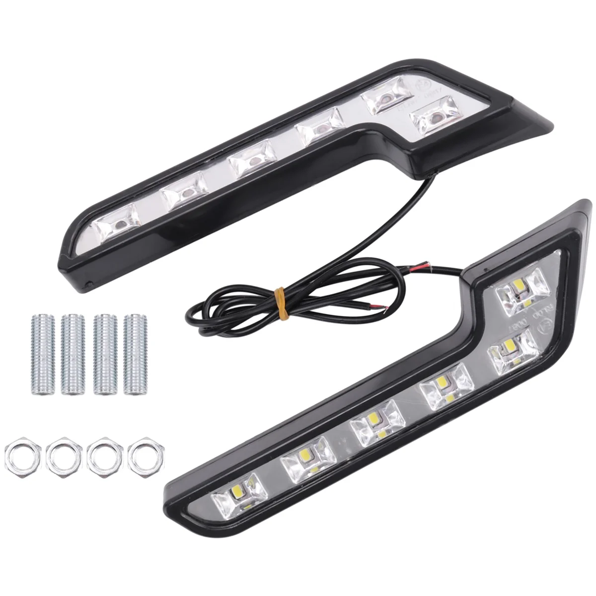 Feux de jour super lumineux à LED pour voitures, feux de conduite étanches, phares antibrouillard, DRL, 2X, 12V