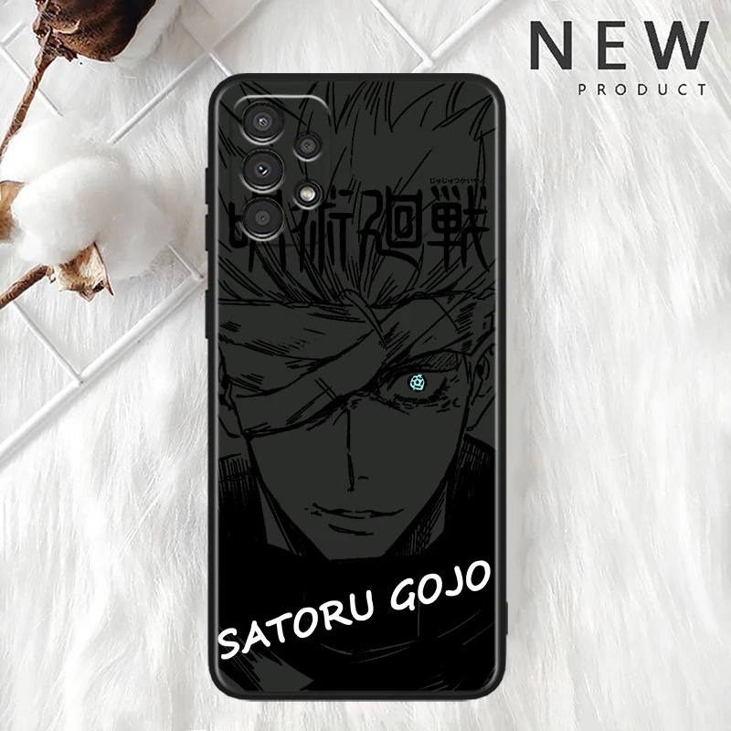 Jujutsu Kaisen Anime For Samsung A73 A72 A54 A53 A52S A34 A33 A32 A25 A24 A23 A22 A15 A14 A13 A05 Black Phone Case