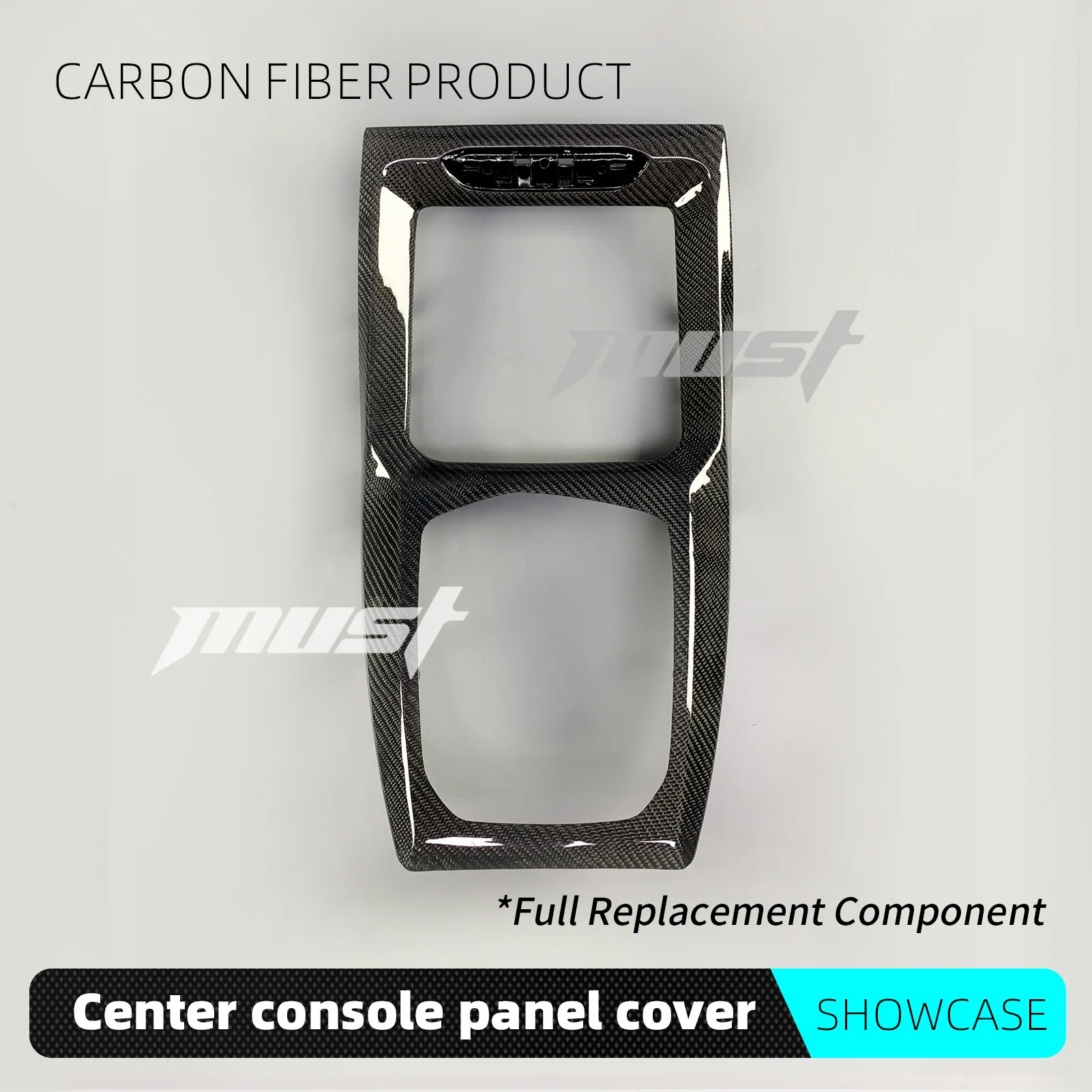 100% Real Carbon Fiber Full Replacement Component for BMW G01 G02 X3 X4 LCI 2022-2024 Radio Panel Cover Center Console Cover