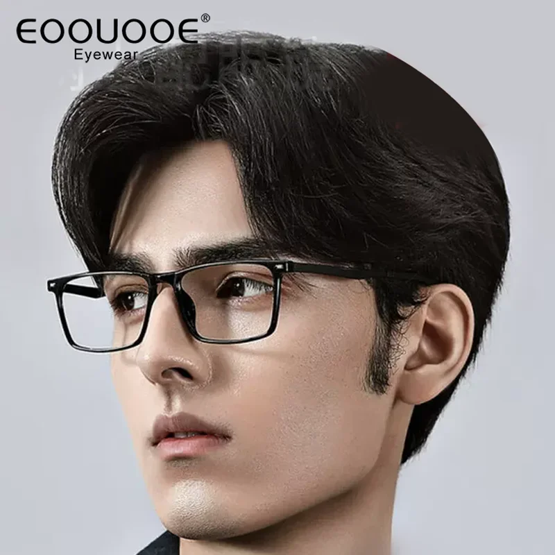 8g Ultra Light TR90 With Titanium Eyeglasses Frame Male Frameless Correction Prescription Myopia Hyperopia Square Optics