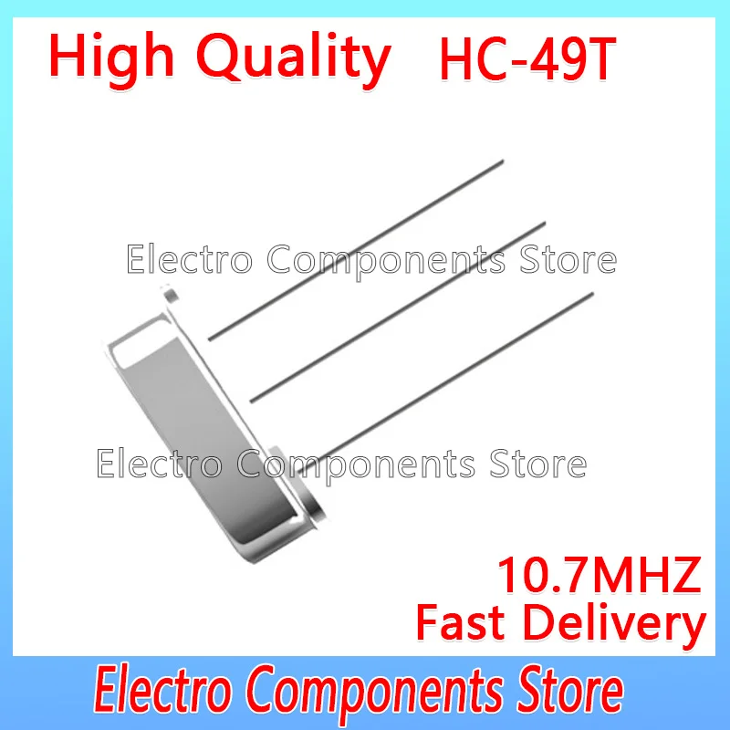 10Pcs/Lot DIP HC-49T 49T 3Pin DIP-3 10.7M Quartz Crystal Filter 10.7MHZ 10M15A 3dB+-7.5KHZ CQ DIP 3P 10.7 10.700MHZ