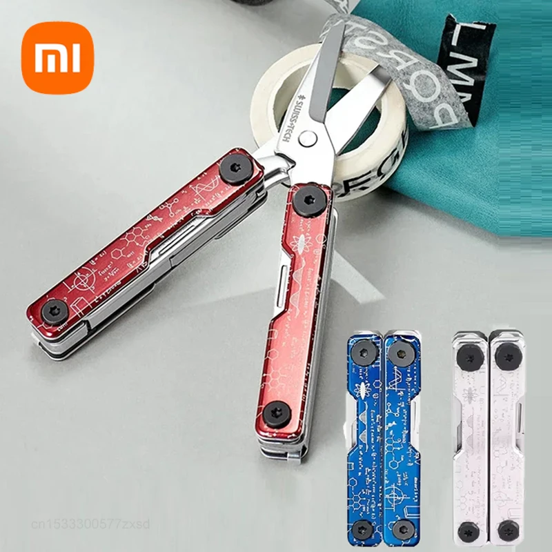 Xiaomi SWISS TECH 12 в 1, мини-многофункциональный инструмент EDC, складные ножницы, многофункциональный набор, портативные ручные инструменты для выживания на природе, кемпинга