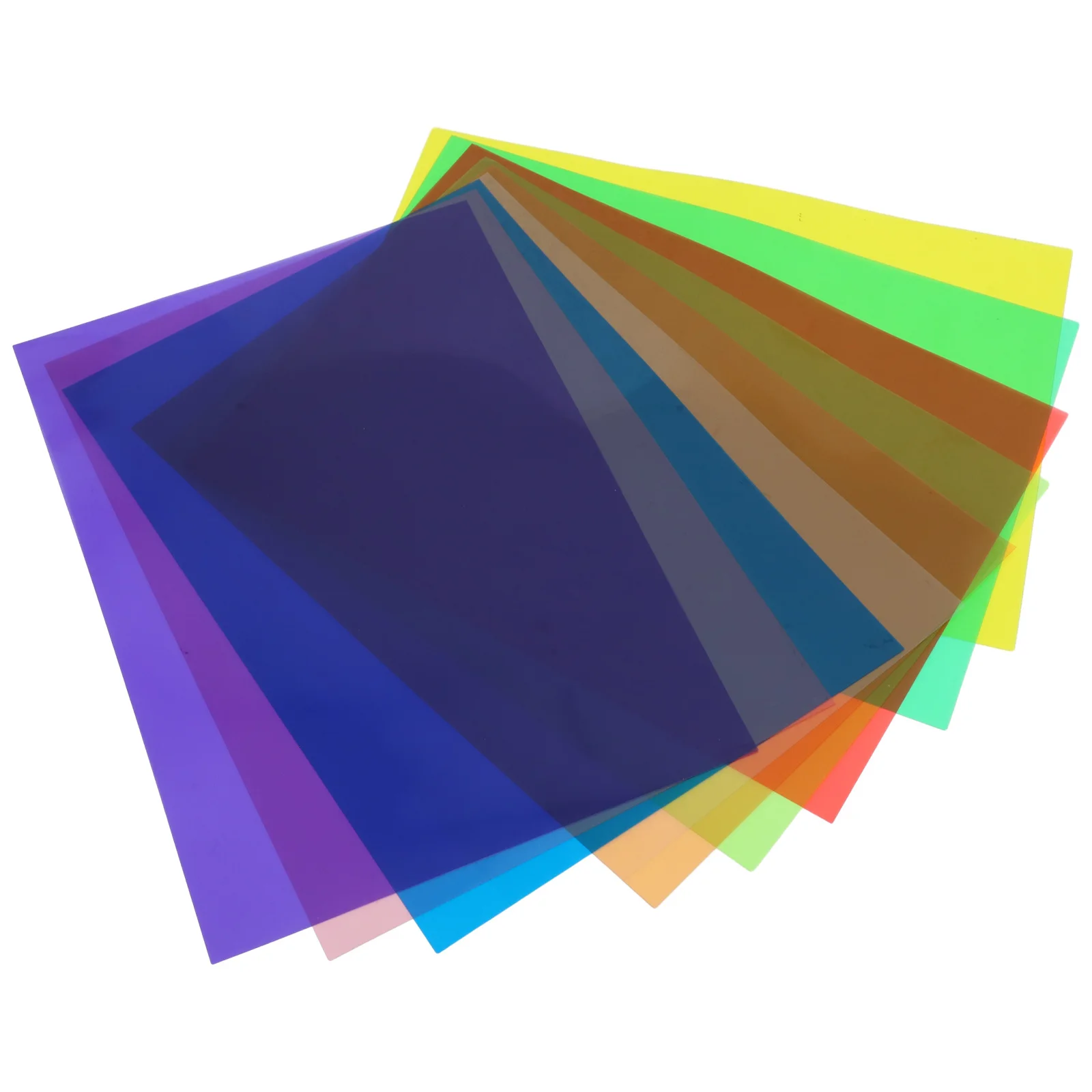 9 أوراق من ورق السيلوفان الملون الشفاف متعدد الألوان PVC مادة حرفية متينة لتغليف الهدايا بنفسك