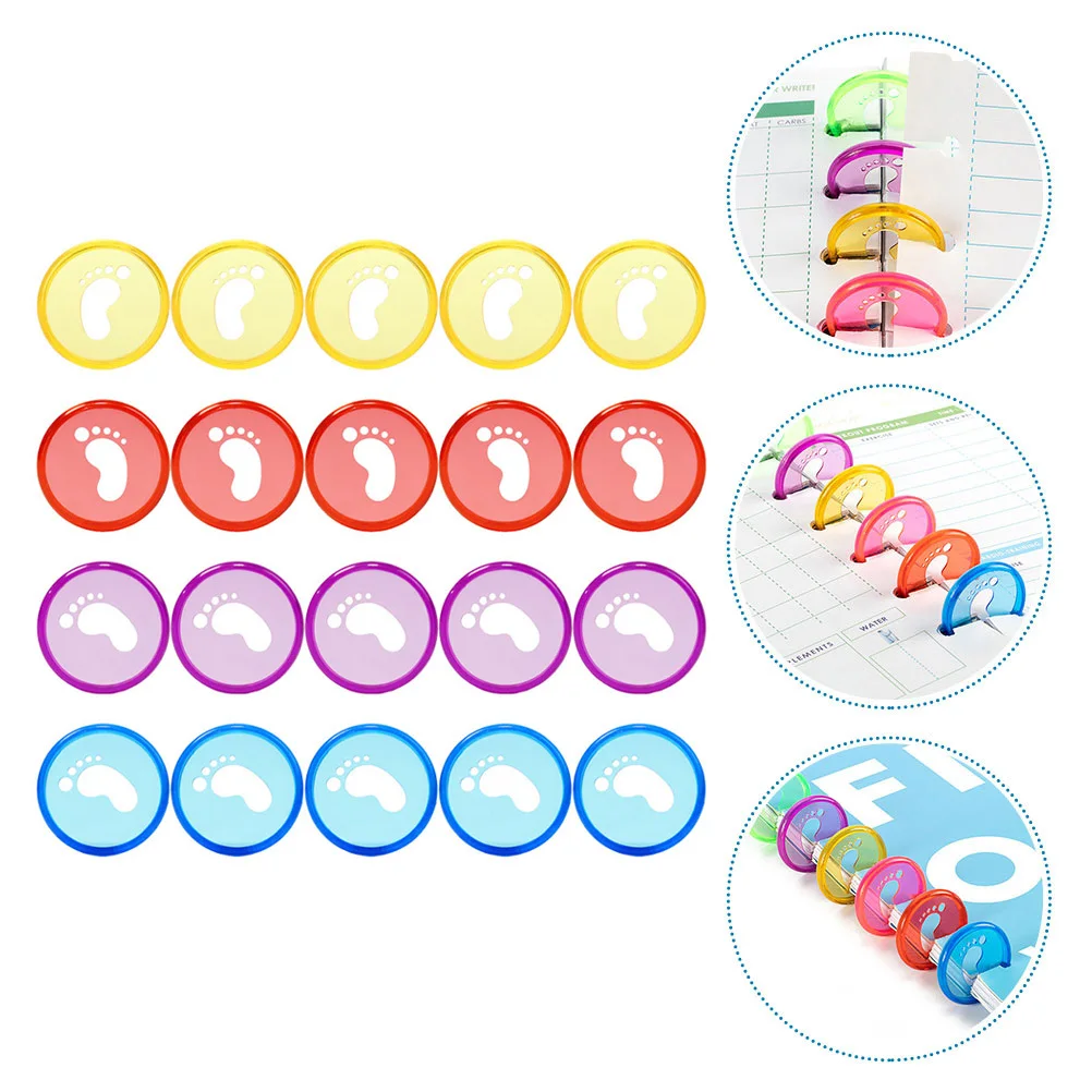 

20Pcs Colorful Binder Discs for Loose-Leaf Notebooks Strong Hold Plastic Binding Rings Office School Art Project Supplies Binder