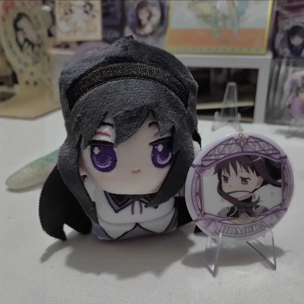 Anime Puella Magi Madoka Magica - Akemi Homura Starfish-shaped Printed Cotton Doll Keychain Pendant Gift (10cm)