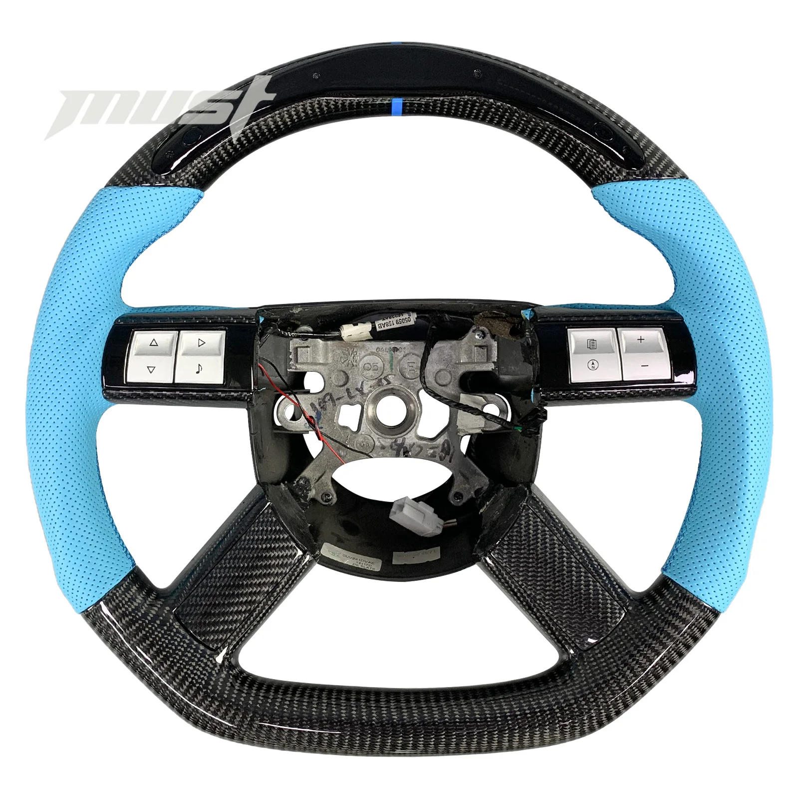 

ZJZ For Chrysler 300 300C Sedan Series Models SRT SRT8 Touring 2005-2010 Customized Stylish Real Carbon Fiber LED Steering Wheel