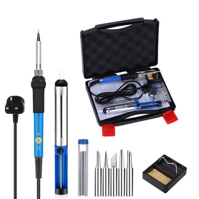 

60W Electric Soldering Iron Set with Switch 110V Temperature Control Electric Soldering Iron Welding Tool Box