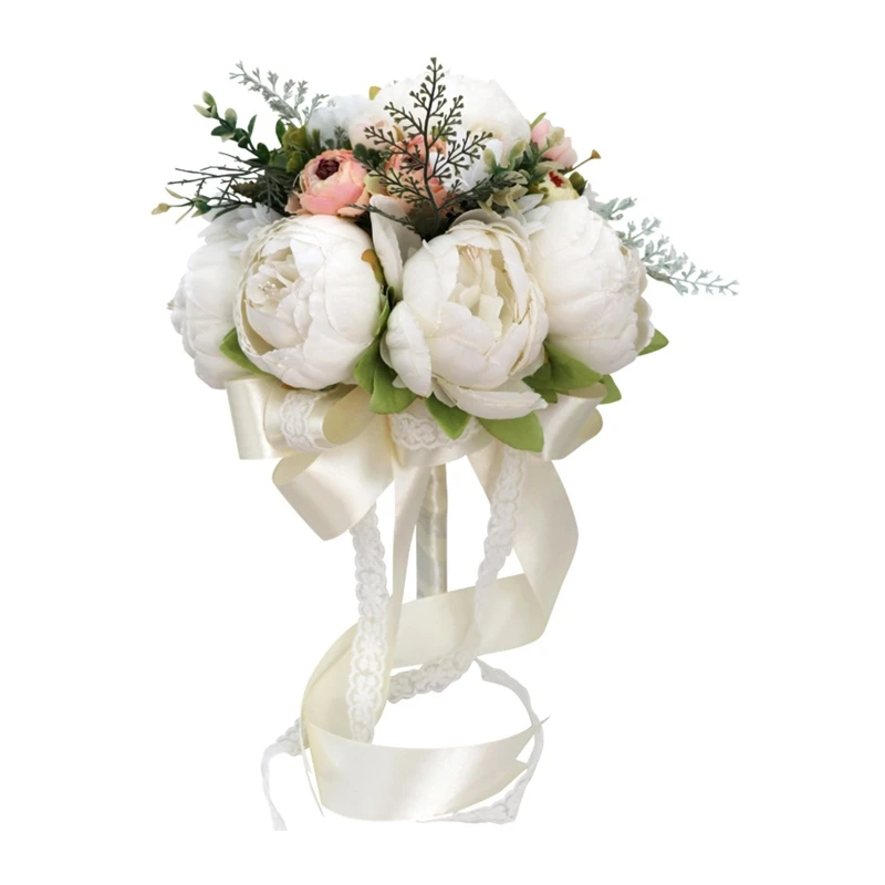 

Artificial Peony Wedding Bridal Bouquet Romantic Holding Flower Bride Bridal Bouquets Bridesmaid Bouquet Valentine's Day