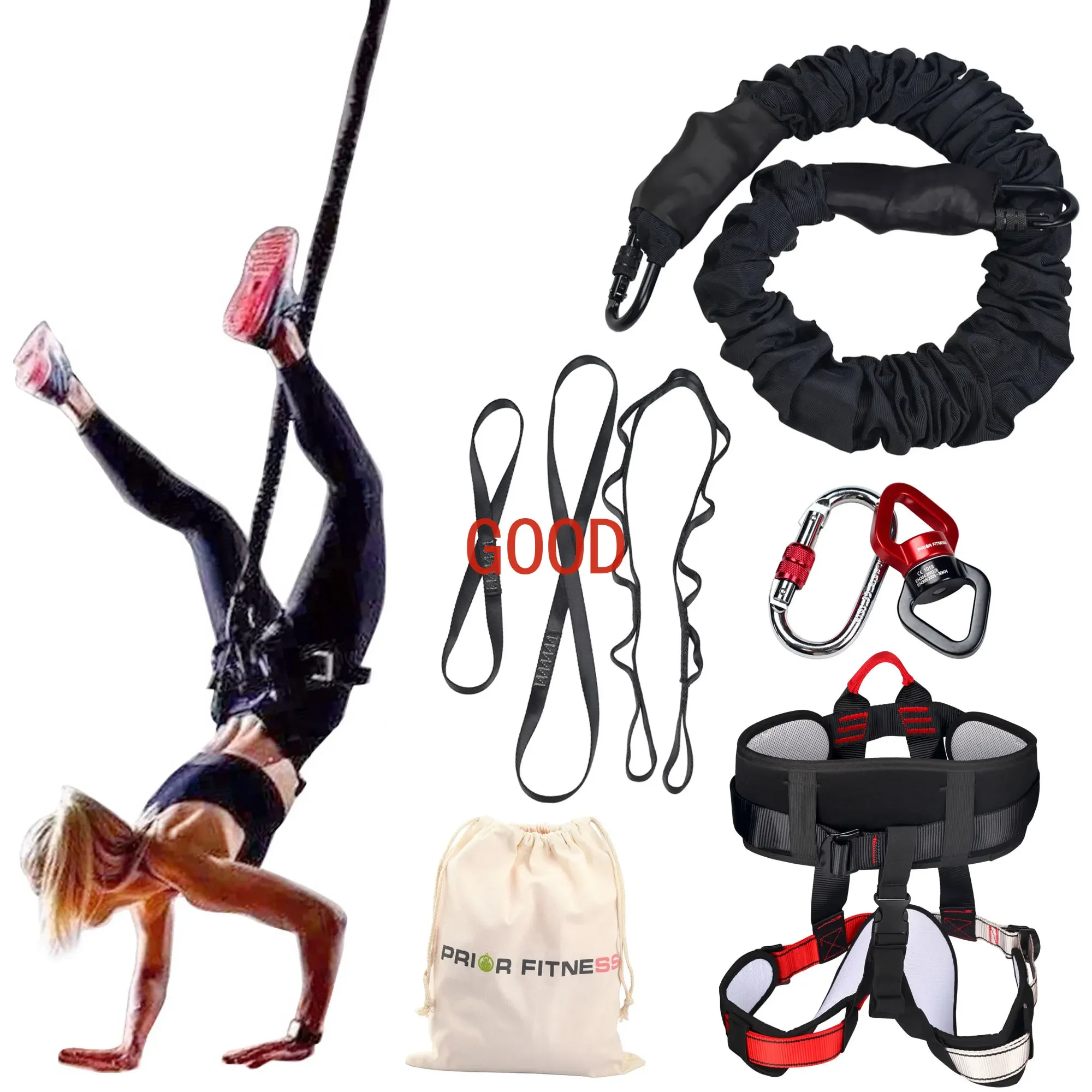 

Bungee Dance Flying Suspension Rope Aerial Anti-gravity Yoga Cord Resistance Band Set Workout Fitness Home GYM Equipment