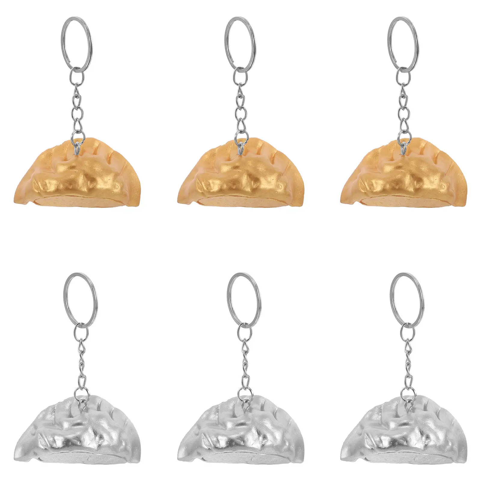 

Набор из 6 декоративных брелоков-пельменей из мягкого ПВХ, реалистичные подвески в виде еды для сумок, кошельков, автомобильных аксессуаров, оригинальные кулоны-пельмени