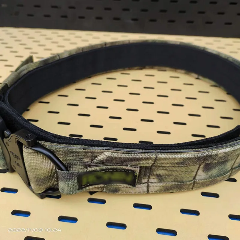 NEW 2 inch TACS DRing Belt Outdoor Molle Belt Russian Ruins Camo CS Hunting Belt