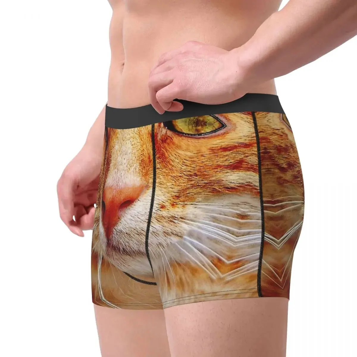 Cat Mouth Face Underpants Homme Panties Men's Underwear Comfortable Shorts Boxer Briefs