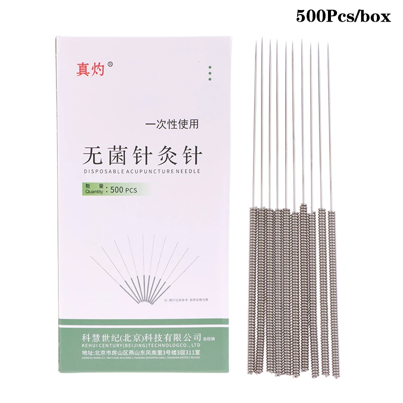 500 Pcs/Box Acupuncture Needle With Tube Acupuncture Disposable Sterile Beauty Massage Sterilze Needle