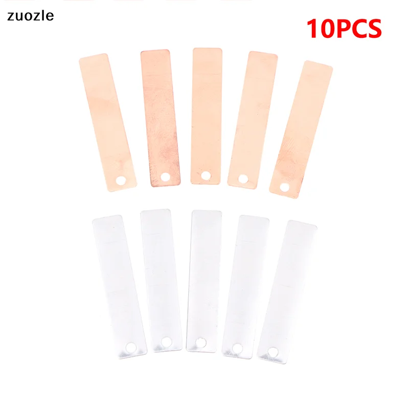 exquisite10 PCS Copper Sheet Zinc Electrode Strip Anode For Electroplating Plate DIY Fruit Materials Consumables Strips