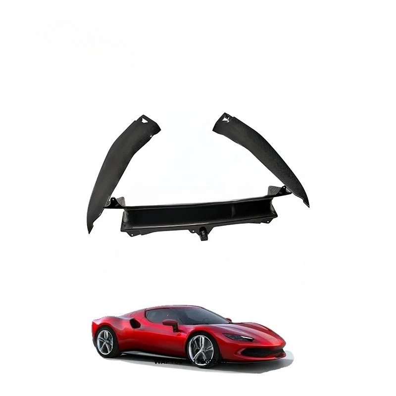 Auto Part Accessories Full Dry Carbon Front Bumper Inner Air Deflector for  296GTB 2021+