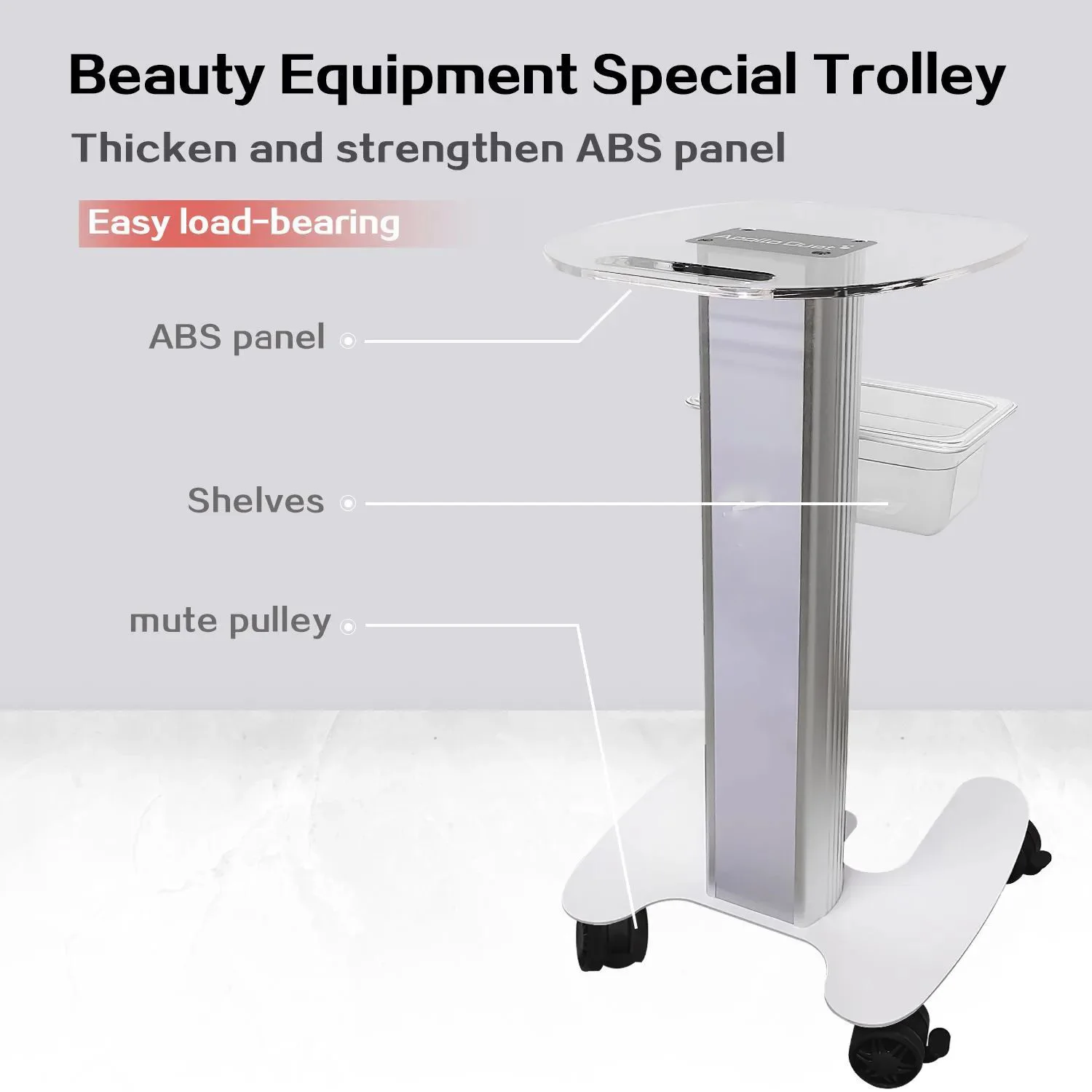 

Newest Beauty Salon Trolley Salon Use Base Rolling Cart Wheel Aluminum Stand Appliance Parts For Spa